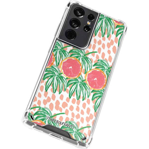 Bouffants and Broken Hearts Graphic Grapefruit Galaxy S21 Ultra 5G Clear Case